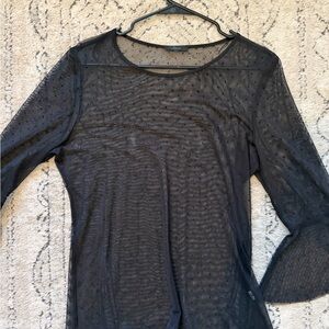 Soprano Black Sheer Blouse